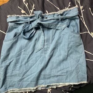 NWT UO Jean Tie Skirt